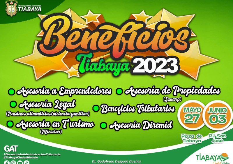 “1ra CAMPAÑA GRATUITA DE BENEFICIOS TIABAYA 2023”